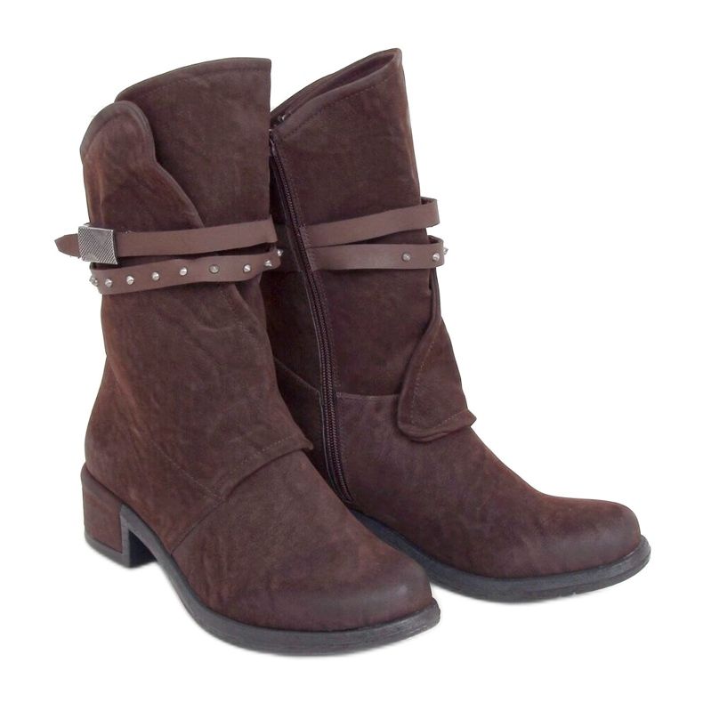 Hnědé vojenské dámské boty ST-05P hnědý Hnědé vojenské dámské boty ST-05P hnědý