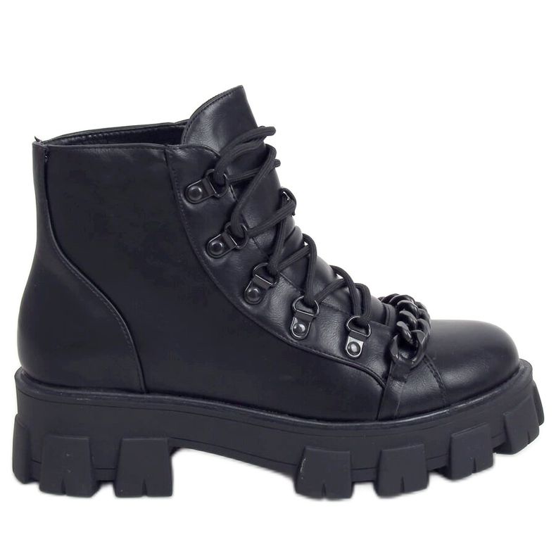 Černé boty na vysoké podrážce NC1106 Black černá