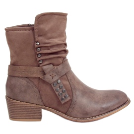 Dámské béžové kozačky Z1122 Khaki béžový Dámské béžové kozačky Z1122 Khaki béžový