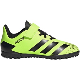 Kopačky Adidas Predator 20.4 H&L Tf Jr FW9780 vícebarevný zelená Kopačky Adidas Predator 20.4 H&L Tf Jr FW9780 vícebarevný zelená