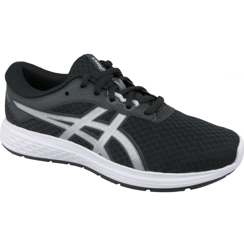 Běžecké boty Asics Patriot 11 Gs Jr 1014A070-002 černá stříbrný šedá Běžecké boty Asics Patriot 11 Gs Jr 1014A070-002 černá stříbrný šedá