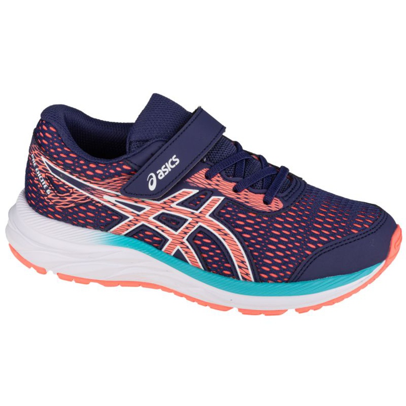 Asics Pre Excite 6 Ps Jr 1014A094-500 fialový oranžový Asics Pre Excite 6 Ps Jr 1014A094-500 fialový oranžový