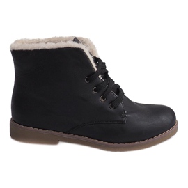 Teplé boty Jodhpur Fur 05-3 Black černý