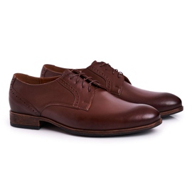 Bednarek Polish Shoes Pánské kožené mokasíny se světle podrážkou Bednarek tmavě hnědé hnědý