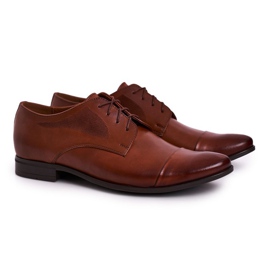 Bednarek Polish Shoes Pánské kožené mokasíny s černou podrážkou hnědé Bednarek hnědý