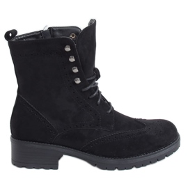 FR215 Černý semišový černý dělník