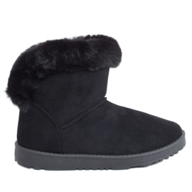 Černé dámské sněhové boty D01901-1 Black černý