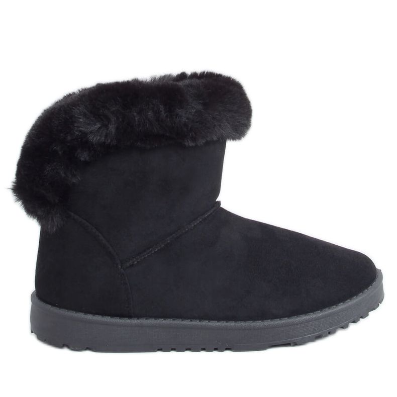 Černé dámské sněhové boty D01901-1 Black černá Černé dámské sněhové boty D01901-1 Black černá