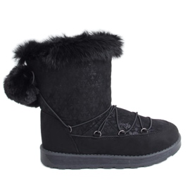 Černé dámské sněhové boty 259 Black černá Černé dámské sněhové boty 259 Black černá