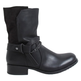 Černé dámské boty F3163 Black černá