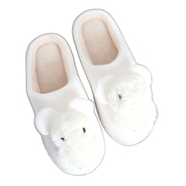 Bílé dámské pantofle MA02P White bílý