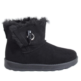 Černé sněhové boty s cvočky 255 Black černý