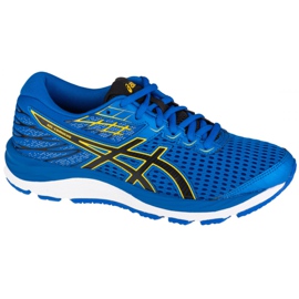 Asics Gel-Cumulus 21 Gs W 1014A069-401 černá modrý žlutá Asics Gel-Cumulus 21 Gs W 1014A069-401 černá modrý žlutá