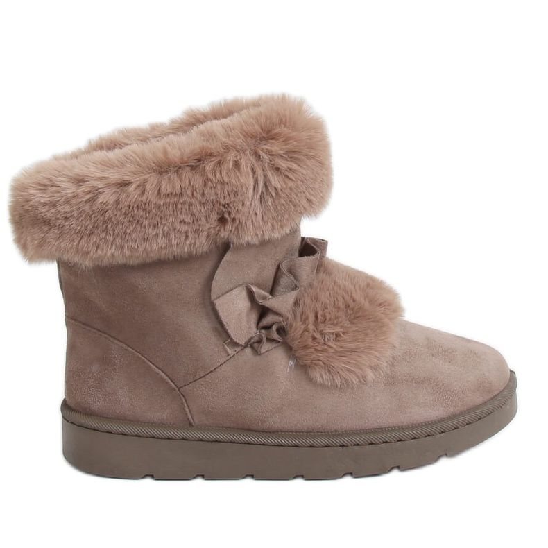 Dámské béžové sněhové boty A976 Khaki béžový Dámské béžové sněhové boty A976 Khaki béžový