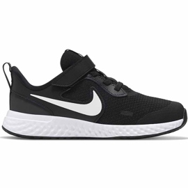 Černá a bílá dětská obuv Nike Revolution 5 BQ5672 003 bílý