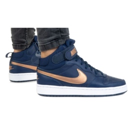 Boty Nike Court Borough Mid 2 Jr CD7782-400 černý námořnická modř