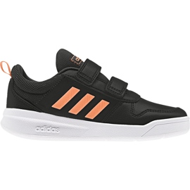 Dětské boty Adidas Tensaur C černé a oranžové EF1099 černý pomerančový