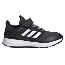 Dětské boty Adidas FortaFaito El K černé a šedé EE7309 černá šedá Dětské boty Adidas FortaFaito El K černé a šedé EE7309 černá šedá