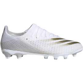 Kopačky Adidas X Ghosted.3 Mg M FW3543 bílá, zlatá zlatý