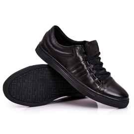 Bednarek Polish Shoes Pánské kožené tenisky Brogues Bednarek černé černý