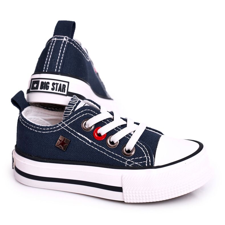 Dětské klasické nízké tenisky Big Star HH374091 Navy Blue ['námořnictvo'] modrý
