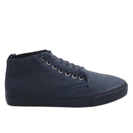 Stylové vysoké tenisky Y007 Navy Blue námořnická modř