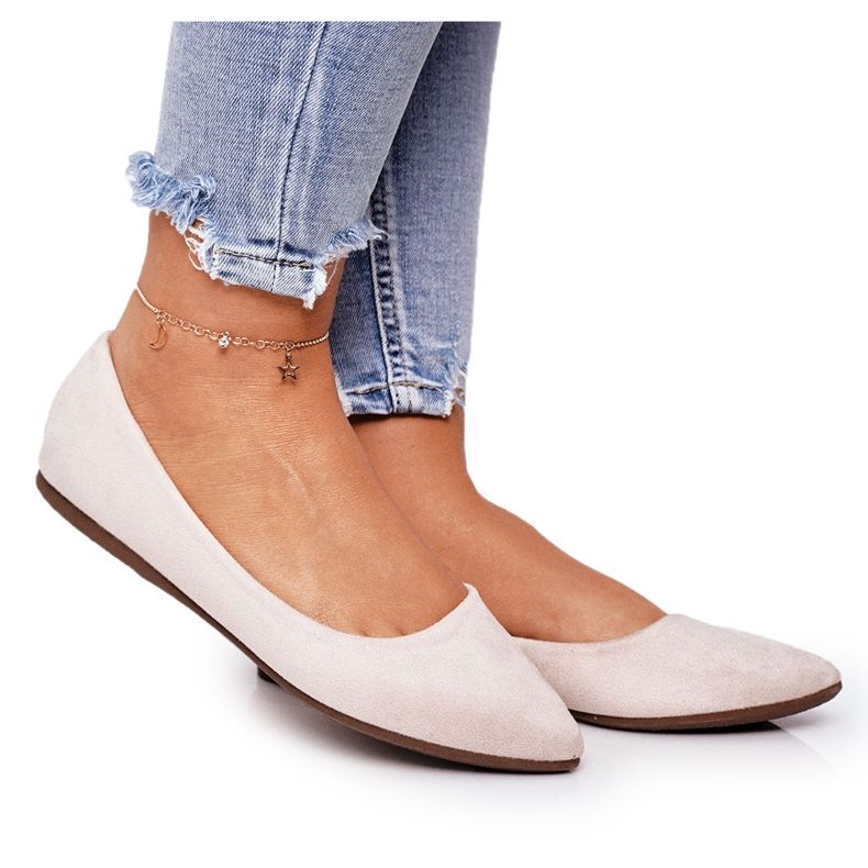 PS1 Delikátní baletka ve špicovém semiši béžová Dermeno béžový