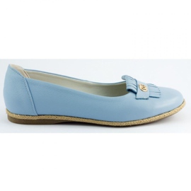 Dámské baleríny Bastek s třásněmi modré modrý Dámské baleríny Bastek s třásněmi modré modrý