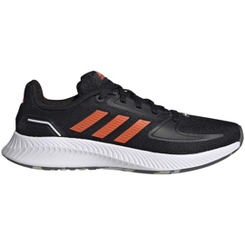 Dětské boty Adidas Runfalcon 2.0 K černé a oranžové FY9500 černý pomerančový