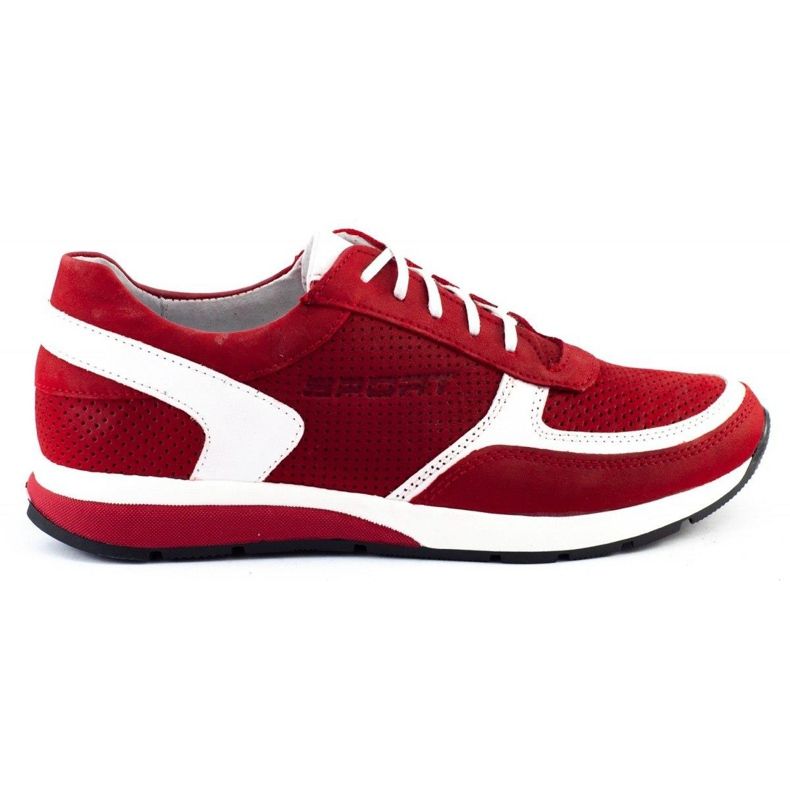 Polbut Pánská sportovní obuv C47P červená s bílou vícebarevný