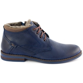 Polbut Zateplené boty C16 navy blue námořnická modř