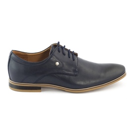 Pánské společenské boty 579 navy blue námořnická modř