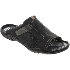 Černé pánské pantofle 307 černý