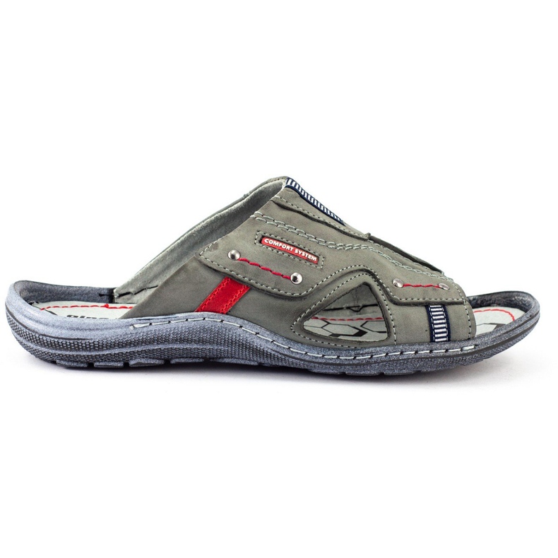 Pánské šedé pantofle 334GT šedá