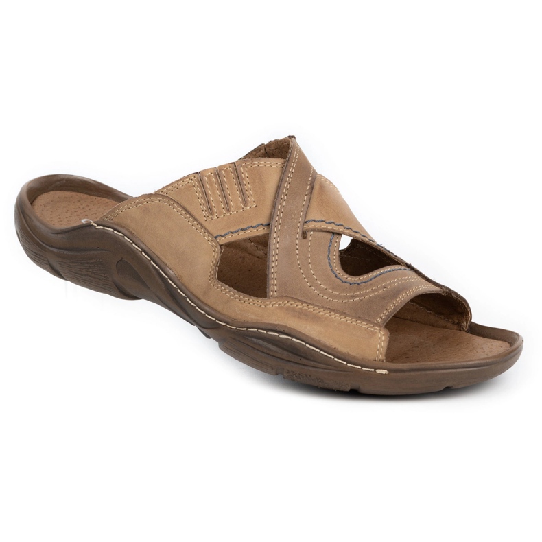 Mario Pala Pánské hnědé pantofle 400 hnědý