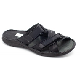 Polbut Černé pánské pantofle SA06 černá