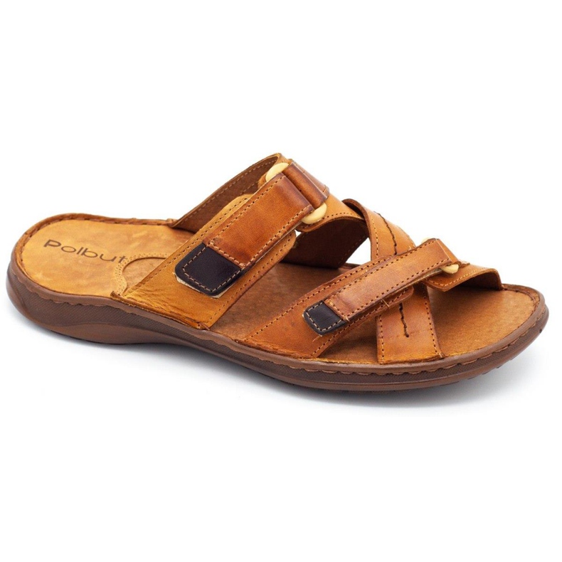 Polbut Pánské pantofle SA06 červené oranžový