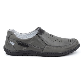 Olivier Šedé pánské kožené mokasíny na léto 602 šedá Olivier Šedé pánské kožené mokasíny na léto 602 šedá