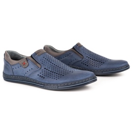 Polbut Pánské brogues 401 Summer Navy Blue námořnická modř