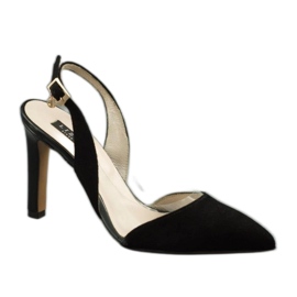 Lizard Černé sandály na vysokém podpatku 04765 černá Lizard Černé sandály na vysokém podpatku 04765 černá