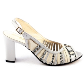 Šedé sandály na sloupku H-51 šedá Šedé sandály na sloupku H-51 šedá