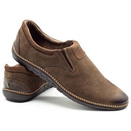 Joker Pánské boty, kožené mokasíny 937 olivové hnědý