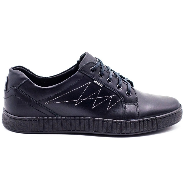 Polbut Neformální pánské boty J66 černé se stříbrnou černá stříbrný vícebarevný