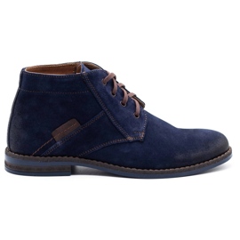 Olivier Pánské boty Jodhpur 605 tmavě modré modrý