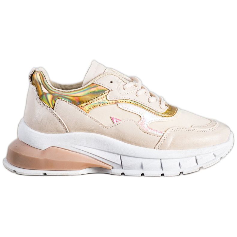 Sweet Shoes Stylové béžové tenisky béžový