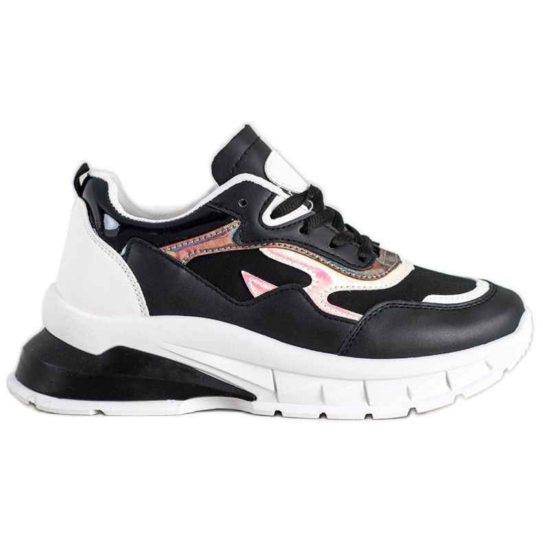 Sweet Shoes Stylové černé tenisky černá