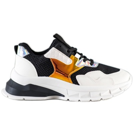 SHELOVET Módní tenisky bílý černý vícebarevný