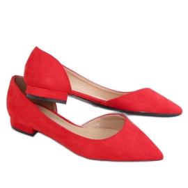 Balerínky s broušeným červeným MM-593 Red červené Balerínky s broušeným červeným MM-593 Red červené