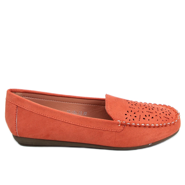 BM Oranžové prolamované mokasíny XR-1R6 Orange oranžový BM Oranžové prolamované mokasíny XR-1R6 Orange oranžový