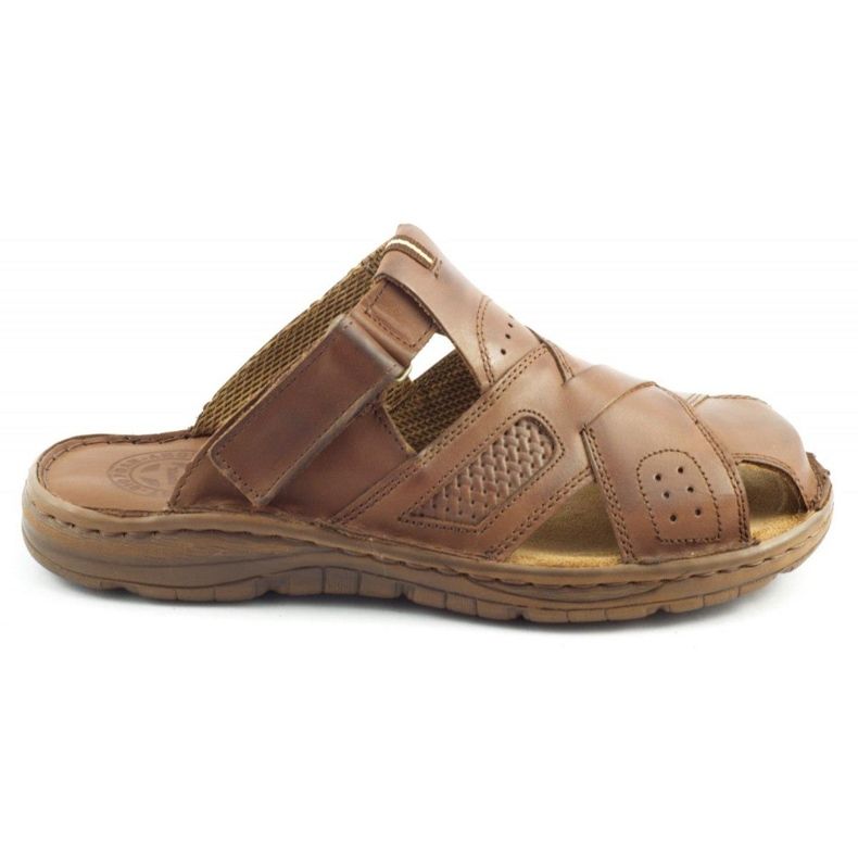 ŁUKPOL Pánské pantofle 868 hnědé hnědý